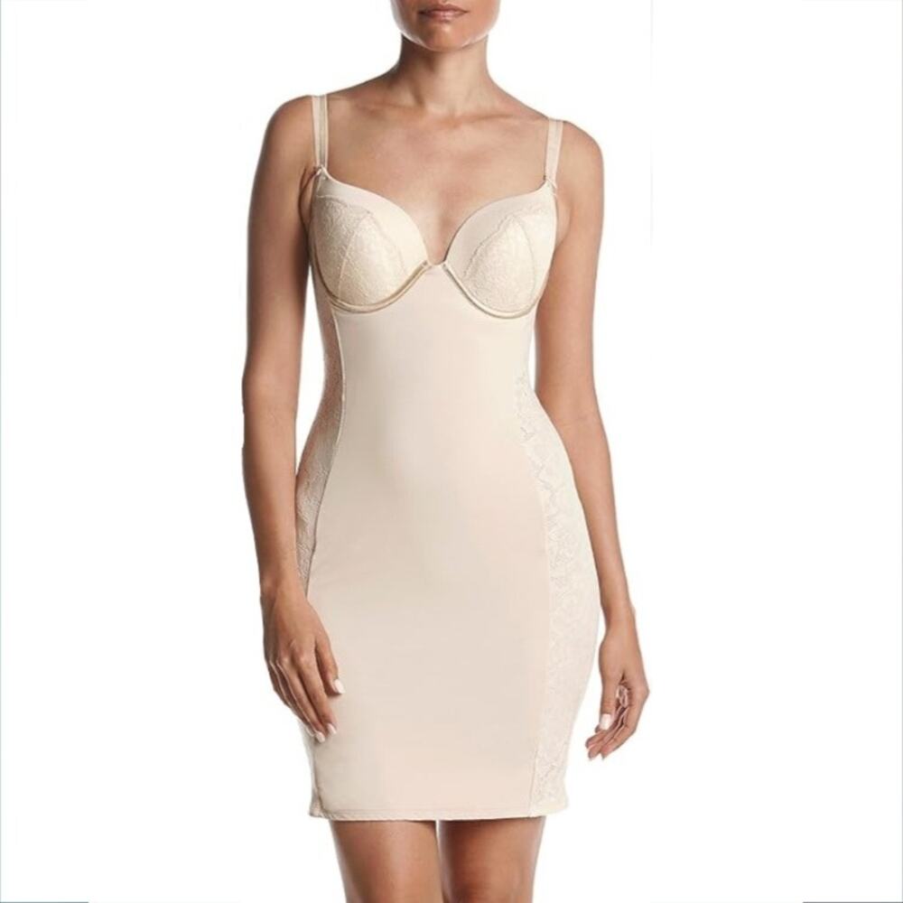 Maidenform Shapewear Firm Control Bra Slip 34B Cool Comfort Anti-Static DM1032